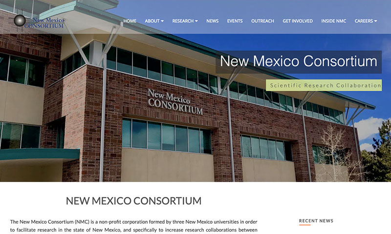 New Mexico Consortium website screenshot