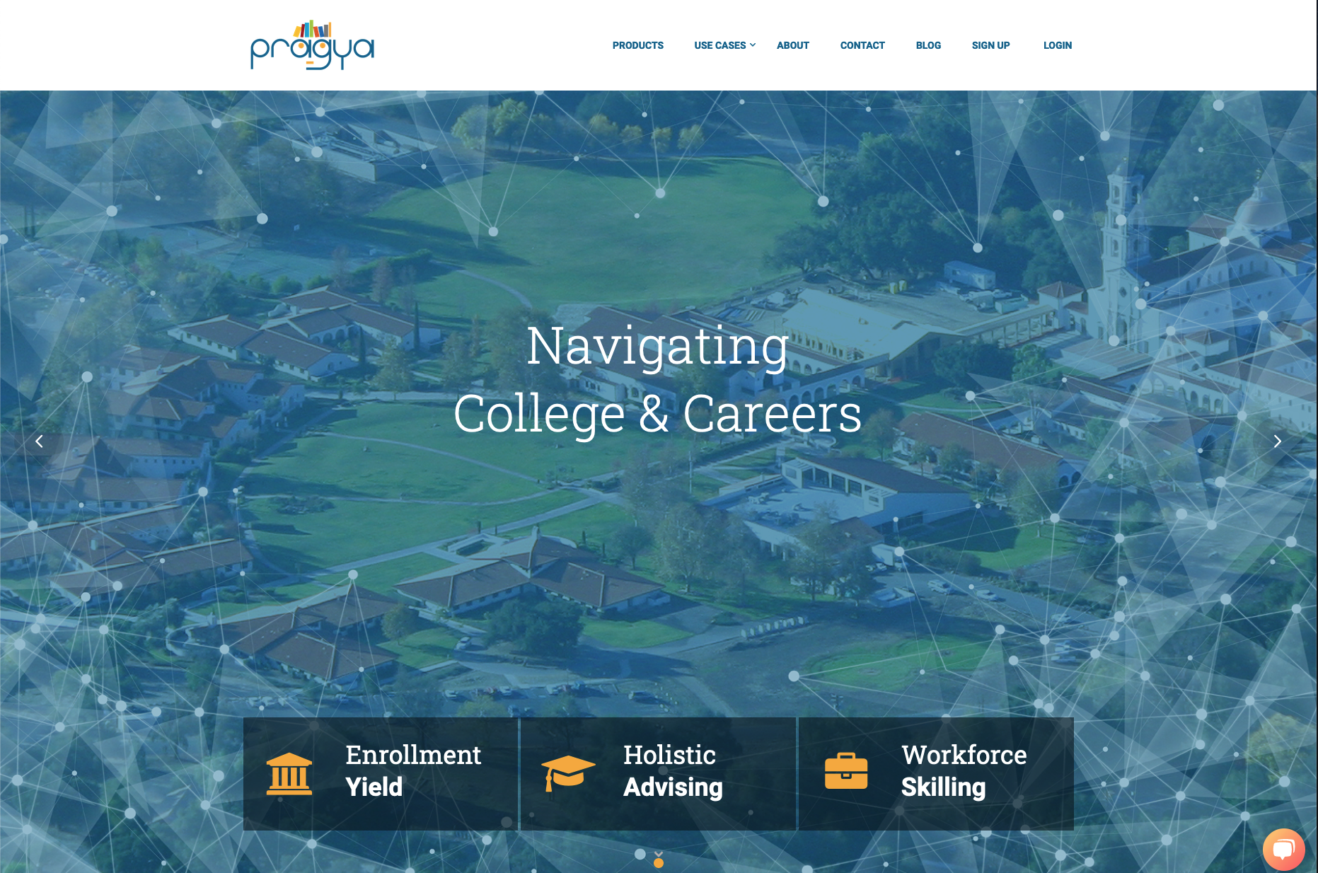 Screenshot of www.pragyasystems.com home page